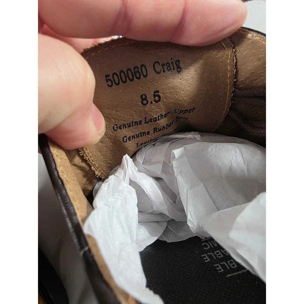 Geox Respira Craig Oxford Shoes Mens 8.5 Tan Brown Leather Almond Toe